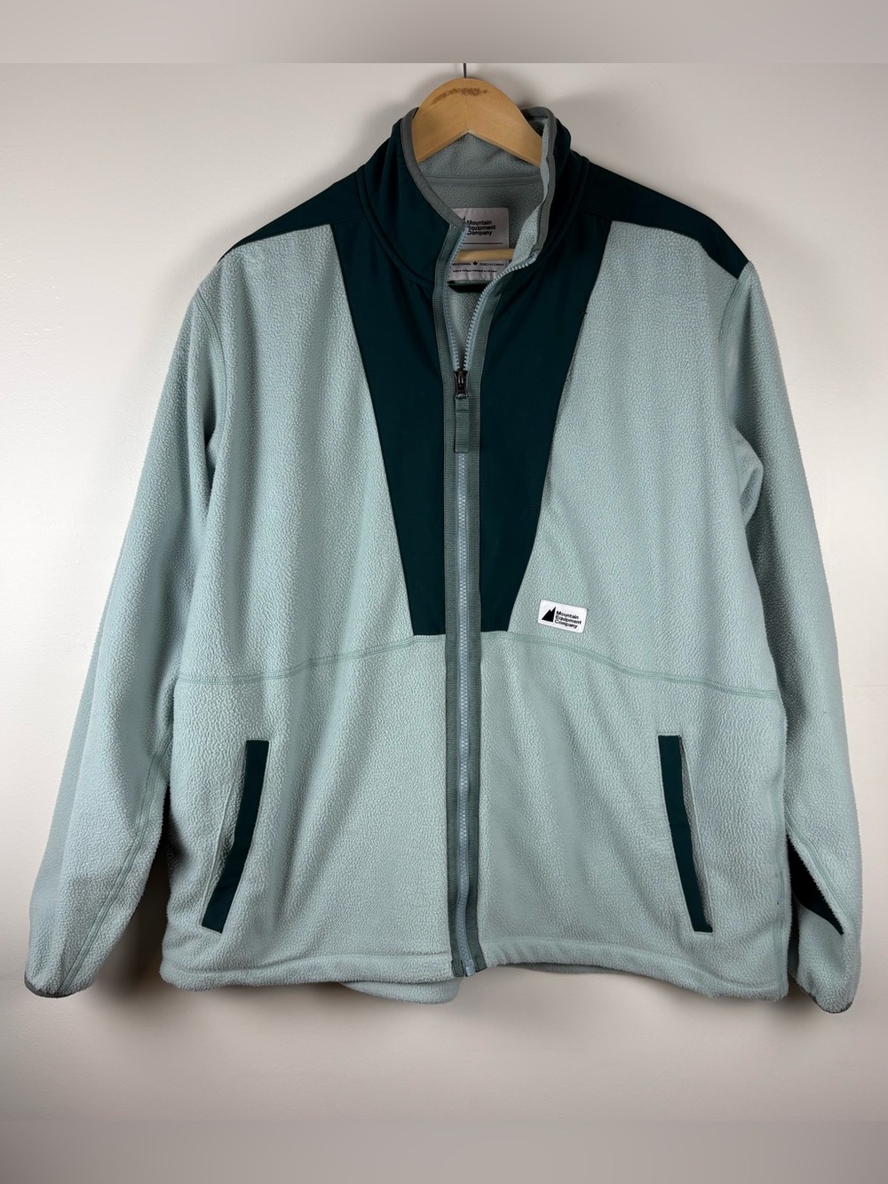 MEC Women’s Fireside Fleece Jacket Teal Green Full Zip Hiking Camping Size XXL